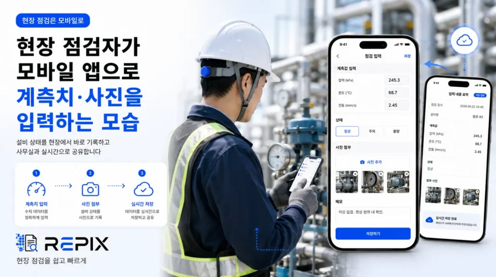 리픽스 현장점검자용 앱 현장 점검 데이터 입력