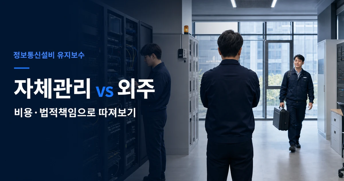 정보통신설비 유지보수, 자체관리 vs 외주 — 비용·법적책임으로 따져보기
